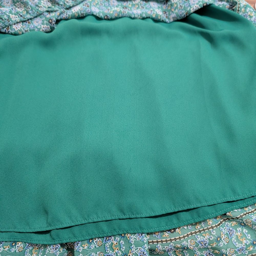 Pre-owned Floral Green Dress - Picture 9 of 10